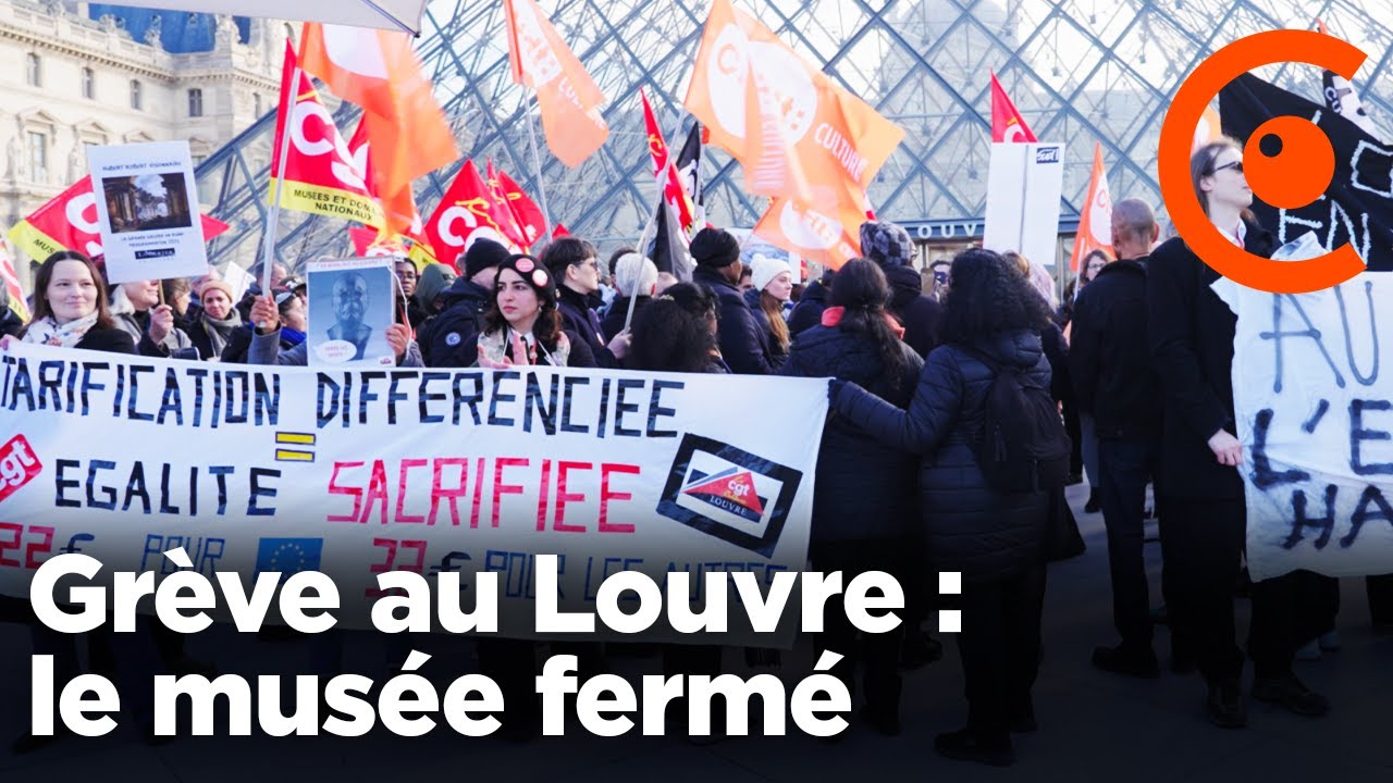 Grève au Musée du Louvre à Paris, l’un des sites culturels les plus fréquentés au monde