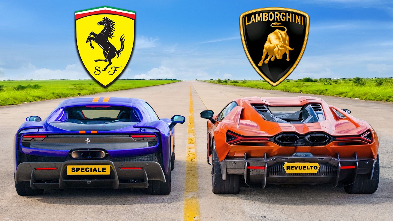Ferrari&rsquo;s new LAMBO KILLER? 296 Speciale v Revuelto DRAG RACE