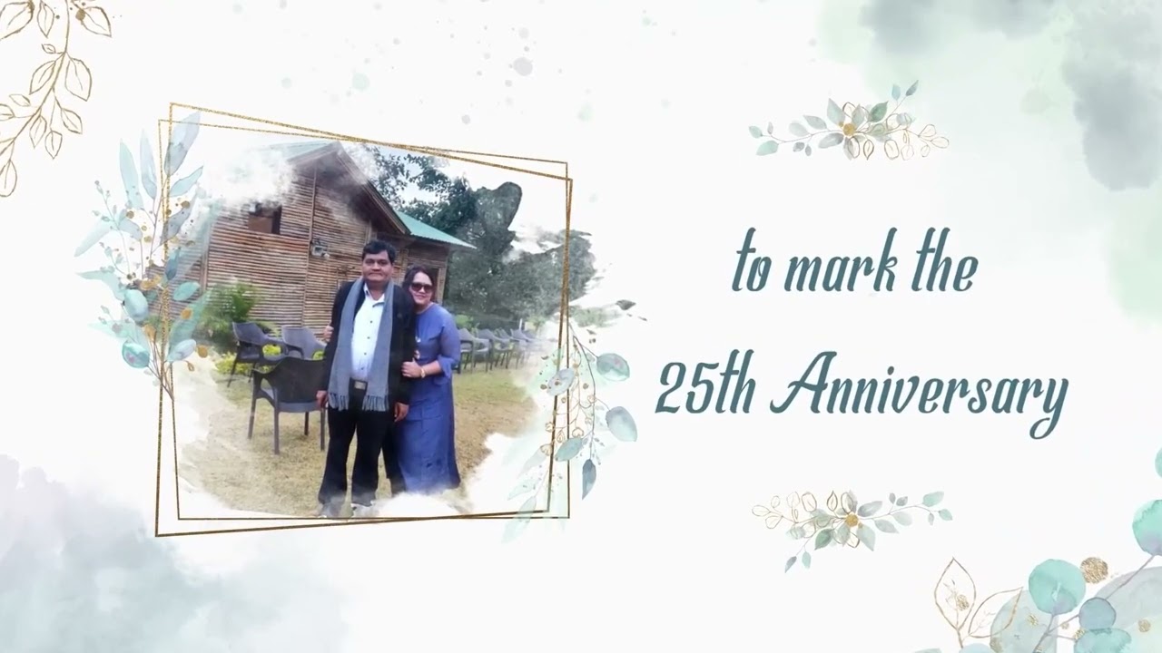 WE022-Anniversary Video Invitation | Silver Jubilee Invitation I 25th Wedding Anniversary Invite
