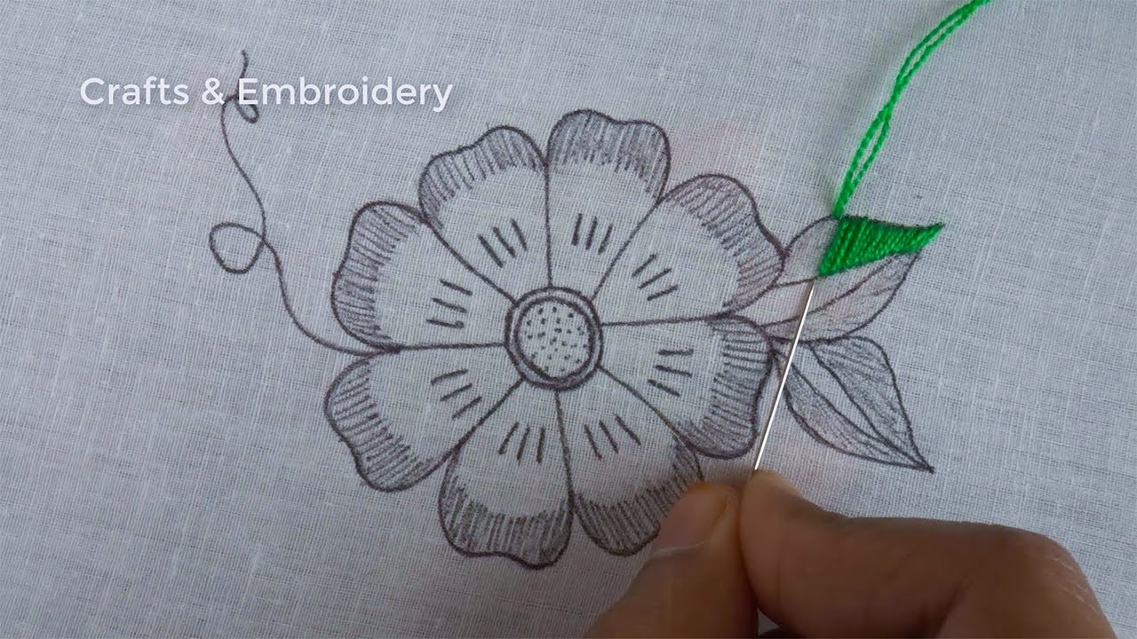 Hand Embroidery Pattern | Very Easy Flower Embroidery Tutorial for Beginner | Spiderweb Stitch