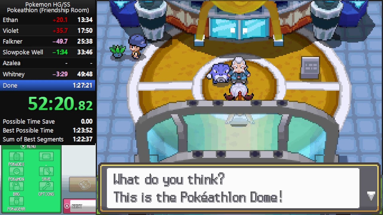 Pokemon HG/SS - Complete Pokeathlon in 1:23:38 [Current WR] (Unlock Friendship Room, Manipless)