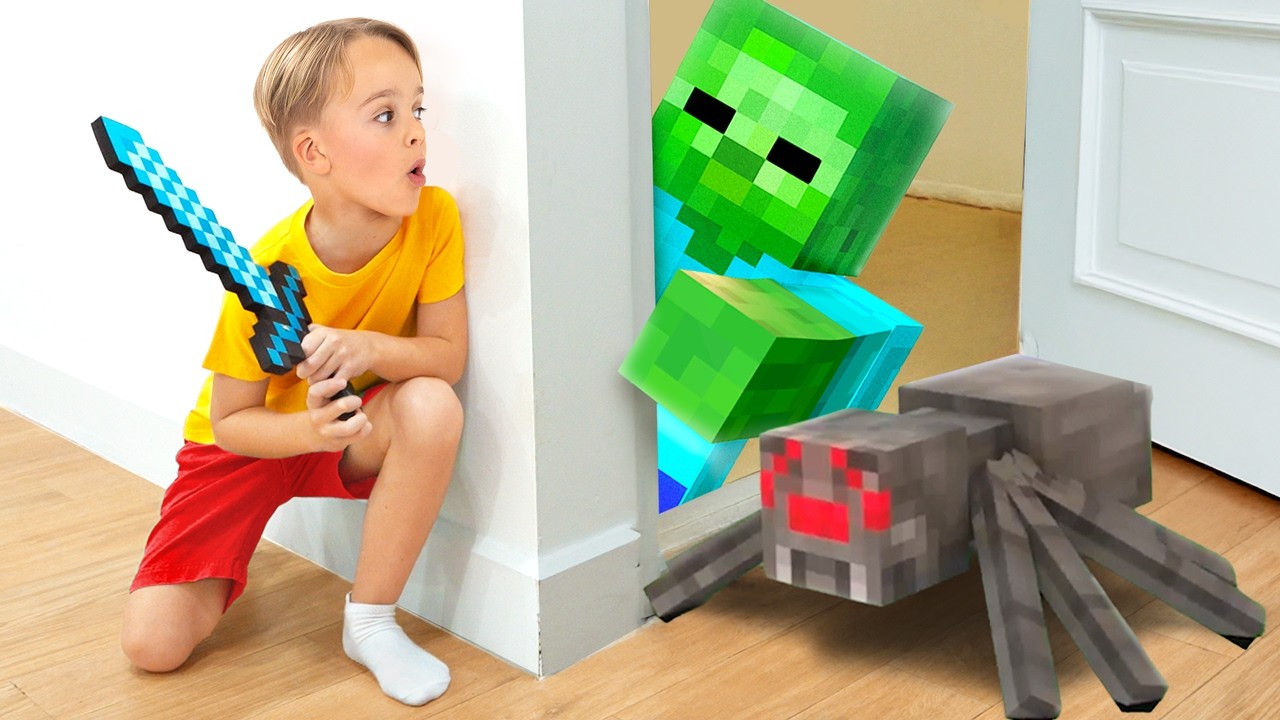 Крис и Майкл играют в Minecraft в реальной жизни!