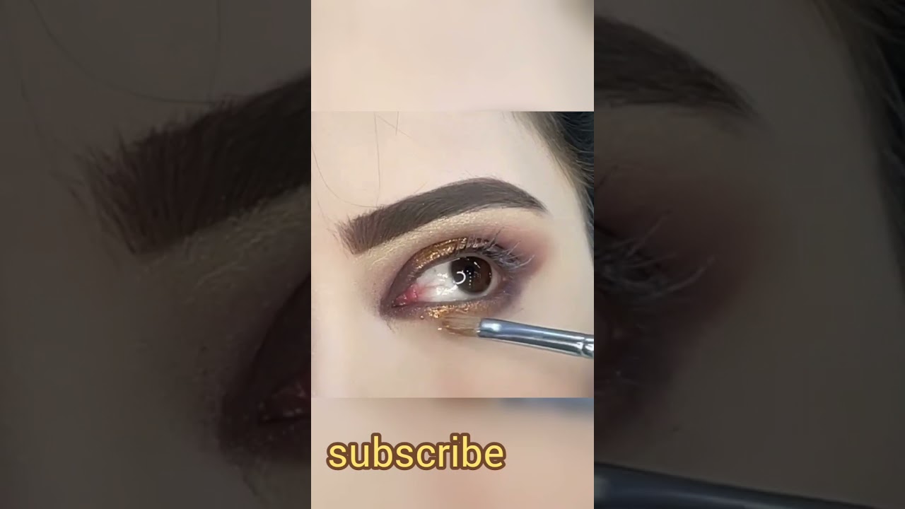 chocolate brown golden glitter eyeshadow makeup look 💖💖 || Fashion Hub