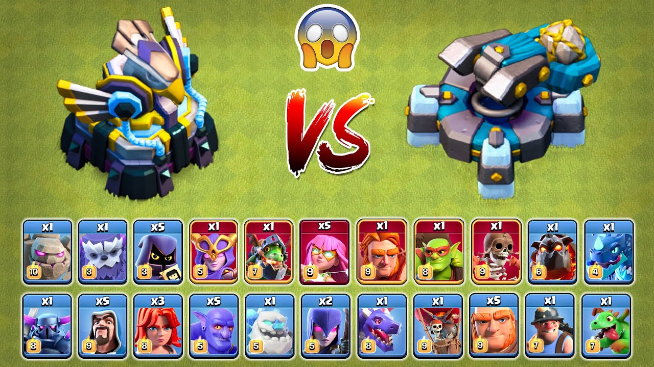 Eagle Artillery vs Scattershot vs All Troops - Clash of Clans