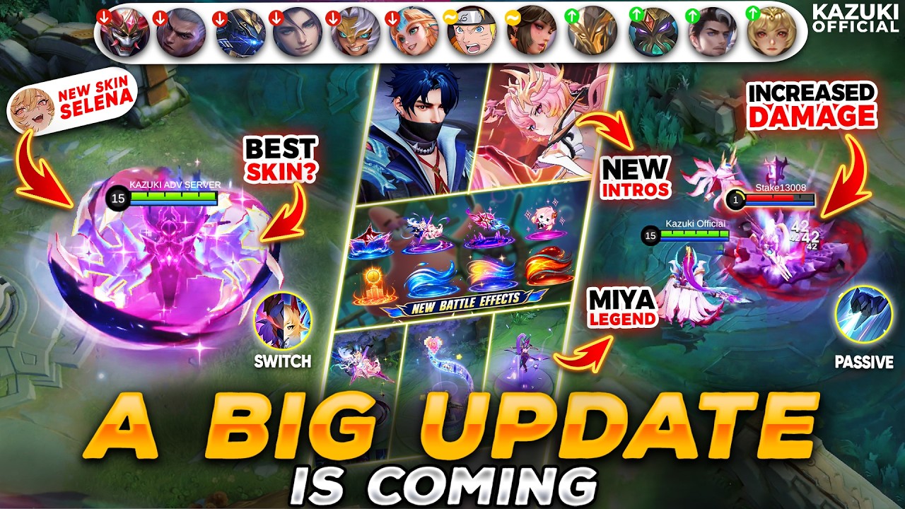 BIG UPDATE: 7 NEW SKINS | 14 BUFF/NERF | MIYA LEGEND REVAMP | ASPIRANTS 5 & NEW BATTLEFIELD EFFECTS