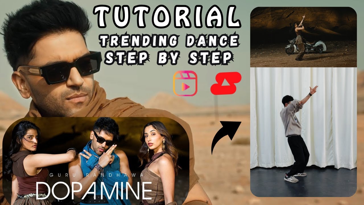 DOPAMINE GURU RANDHAWA SONG HOOK DANCE STEPS TUTORIAL STEP BY STEP | DOPAMINE SONG HOOK DANCE