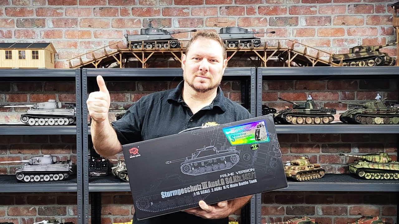 RC PANZER STUG 3 HENG LONG 2.4 GHZ TK7.0 3868 AUSGEPACKT UNBOXING