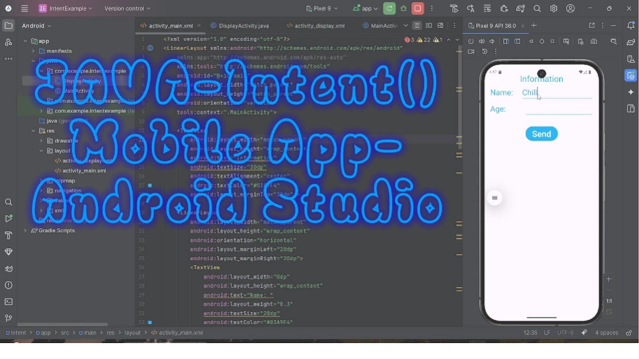 📱 Android Intent Tutorial in Android Studio (Java) | Beginner&rsquo;s Guide
