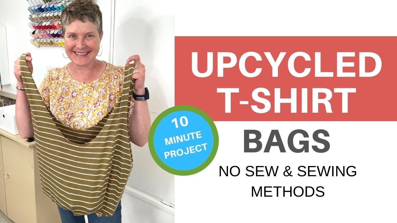 T-Shirt To Bag / Sew and No Sew Methods