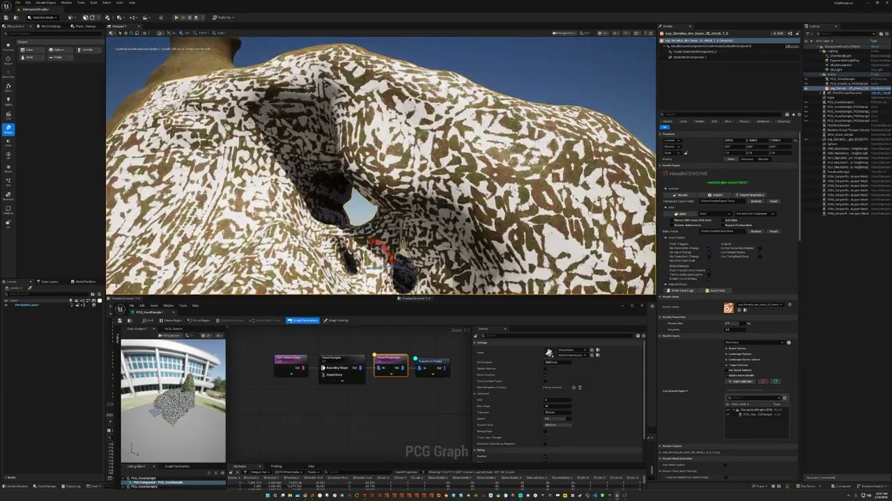 Create Geo from Voxel Landscape via PCG / HDA