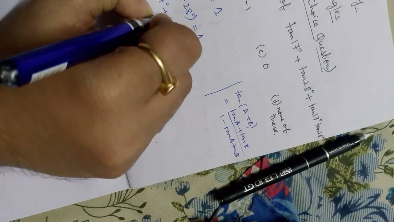 A MCQ on Compound Angles (Trigonometry) 