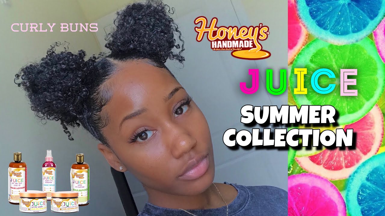 HONEY’S HANDMADE “JUICE” SUMMER COLLECTION | CURLY DOUBLE BUNS 🍉