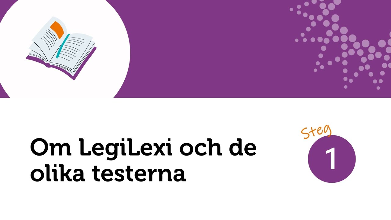 Steg 1 För mellanstadiet och högstadiet   Om LegiLexi och de