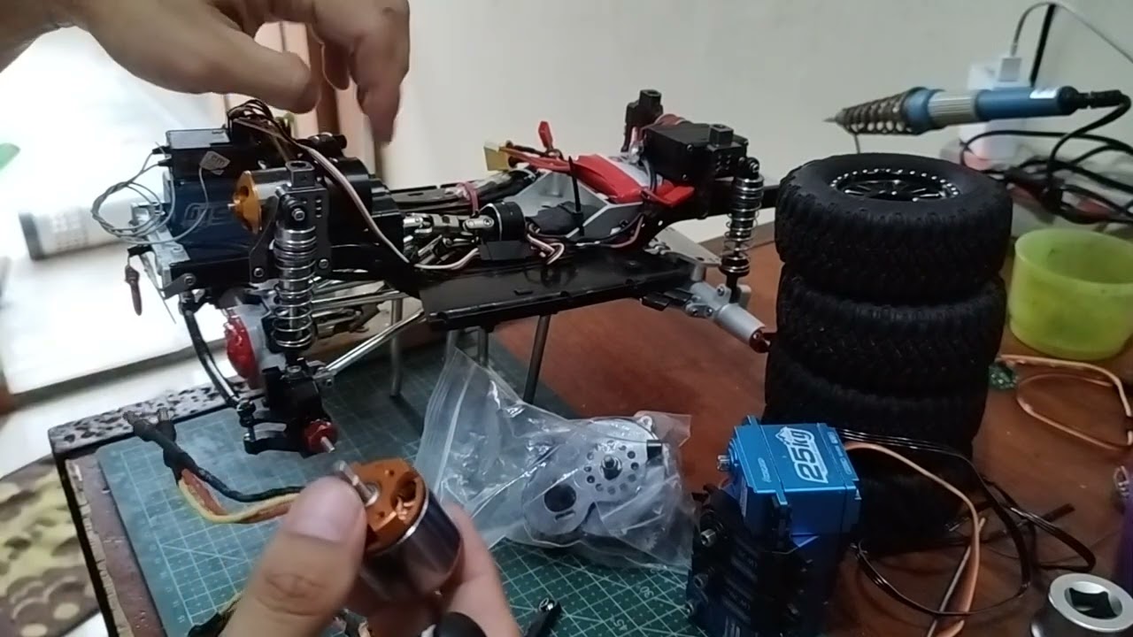 Cara pasang motor outrunner brushless di MN86KS atau MN128 ternyata mudah!!!!