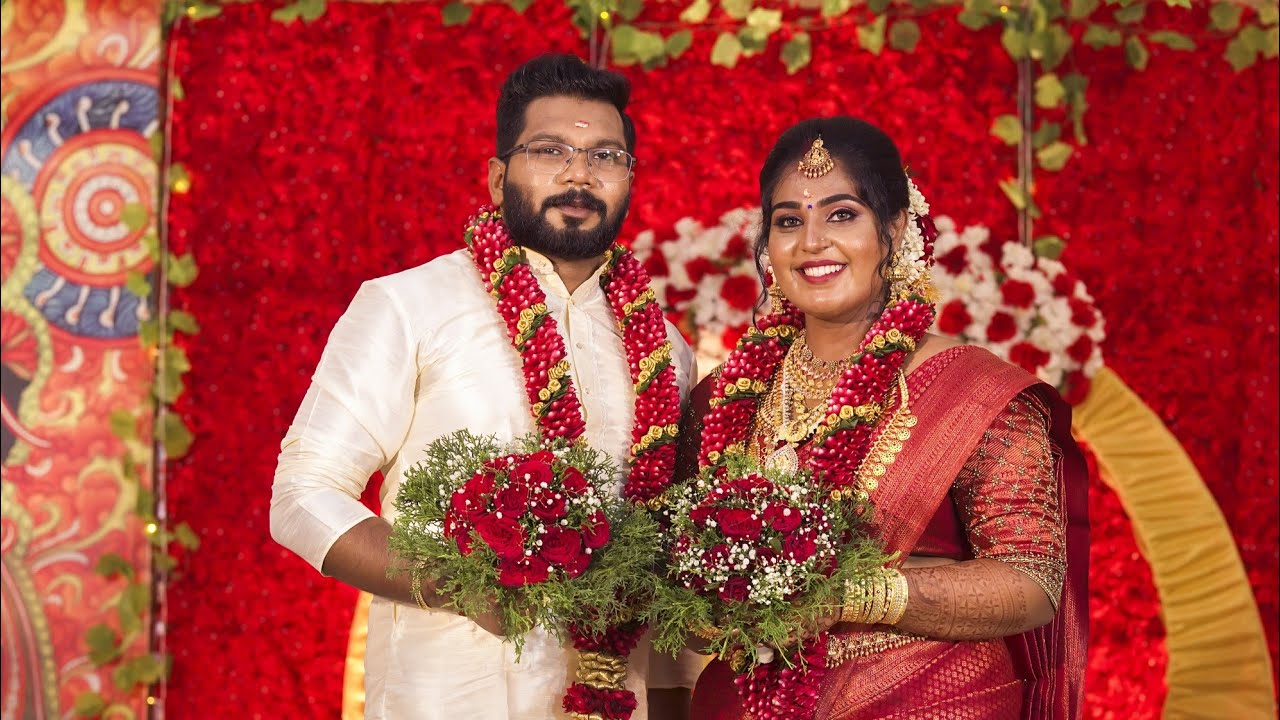 Adersh 💕 Arya |wedding highlights | hindu wedding | chottanikara temple