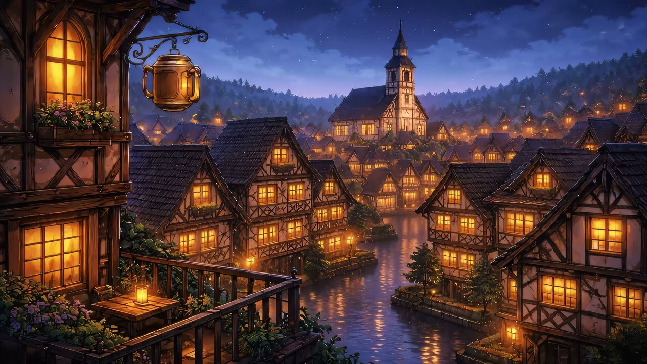 Warm Lights in an Old German Village  Cozy Lo Fi Loop