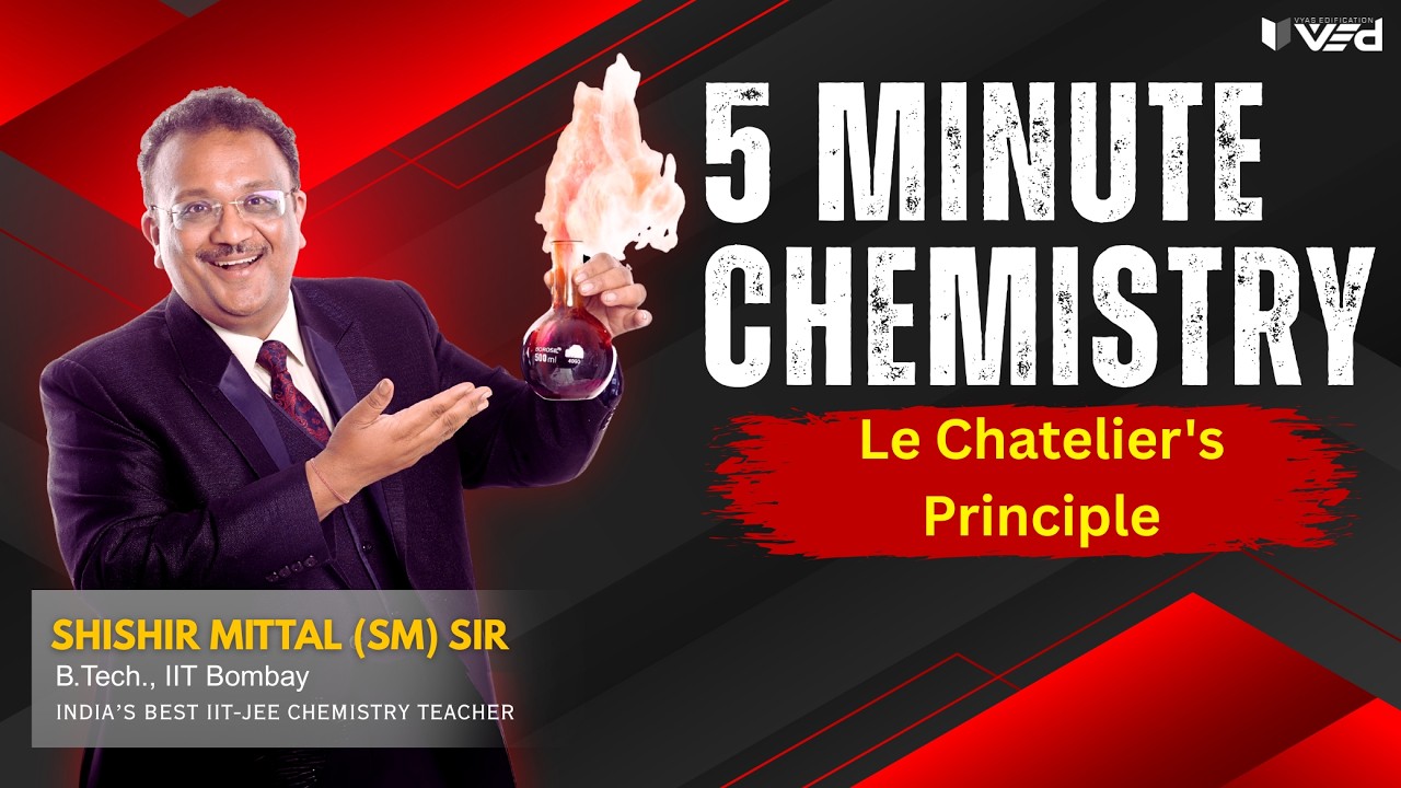 Le Chatelier's principle | 5 Minute Chemistry | Shishir Mittal |  vyas edification