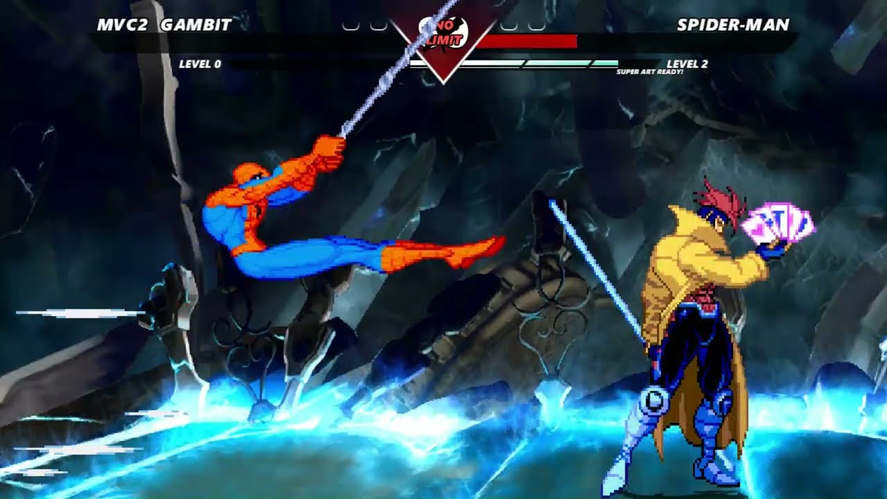 SPIDERMAN vs GAMBIT 💥  Insane  MvC  Battle