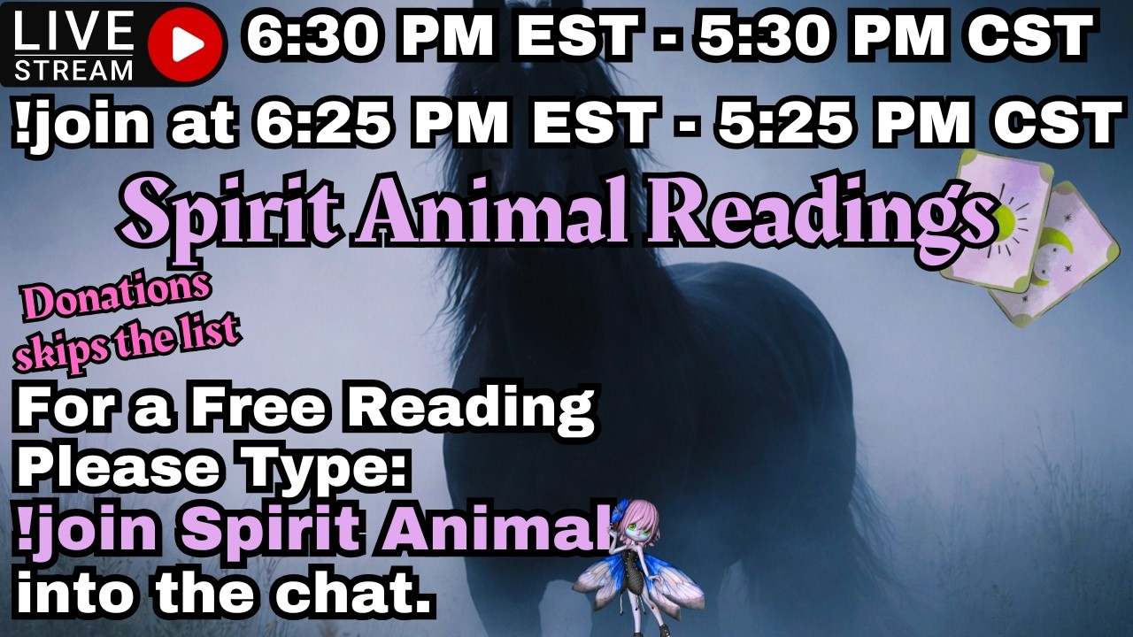 *FREE*🦝SPIRIT ANIMAL READINGS🫎Theme Night!!!🧚‍♀️Intuitive Tarot & Energy Reader🧚‍♀️
