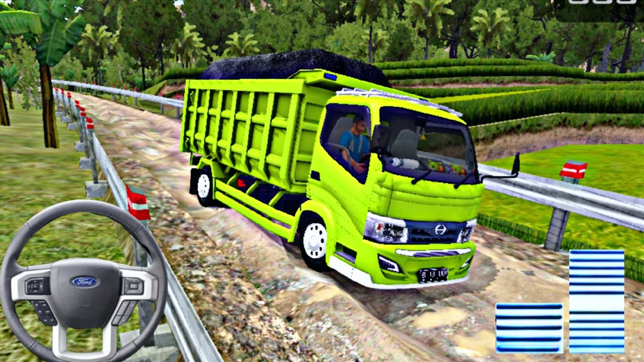 💥Hino 500 dump truck offroad driving in bus simulator indonesia,  #Hino500dumptruck| rokygamer2.1