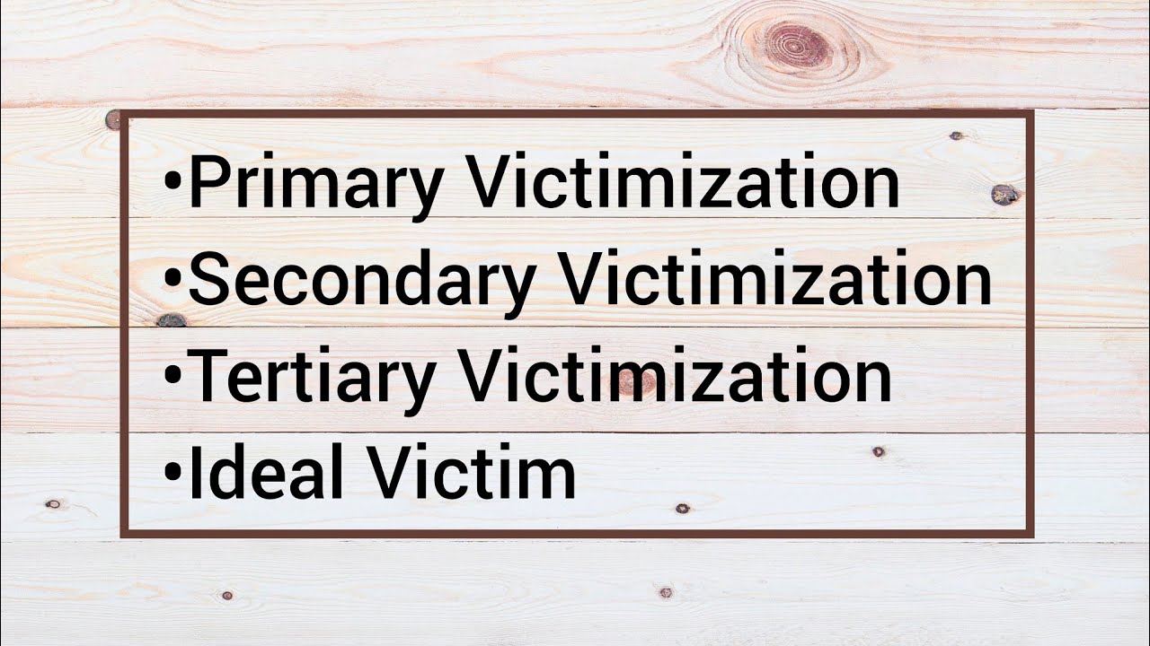 Primary, Second and Tertiary Victimization|| Types Of Victims in Victimology||