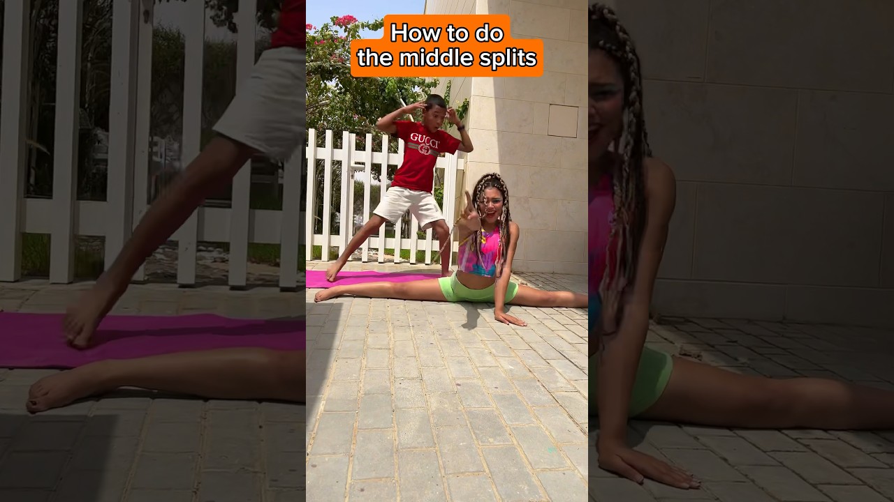 I TAUGHT HIM HOW TO SIT IN THE SPLITS! HOW TO IMPROVE YOUR MIDDLE SPLITS!#libertybarros#tutorial