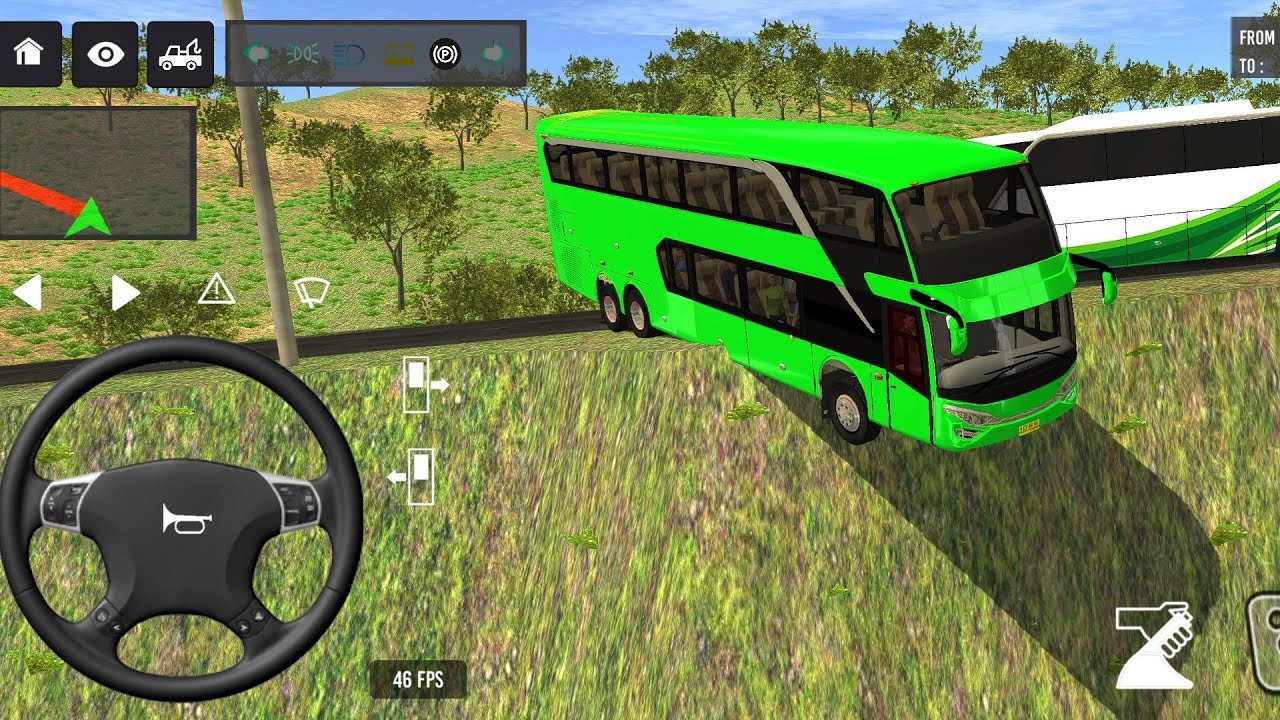 Euro Bus Driving Game Public Transportation 2024 -  Indonesia Bus Simulator Android Gameplay #1875