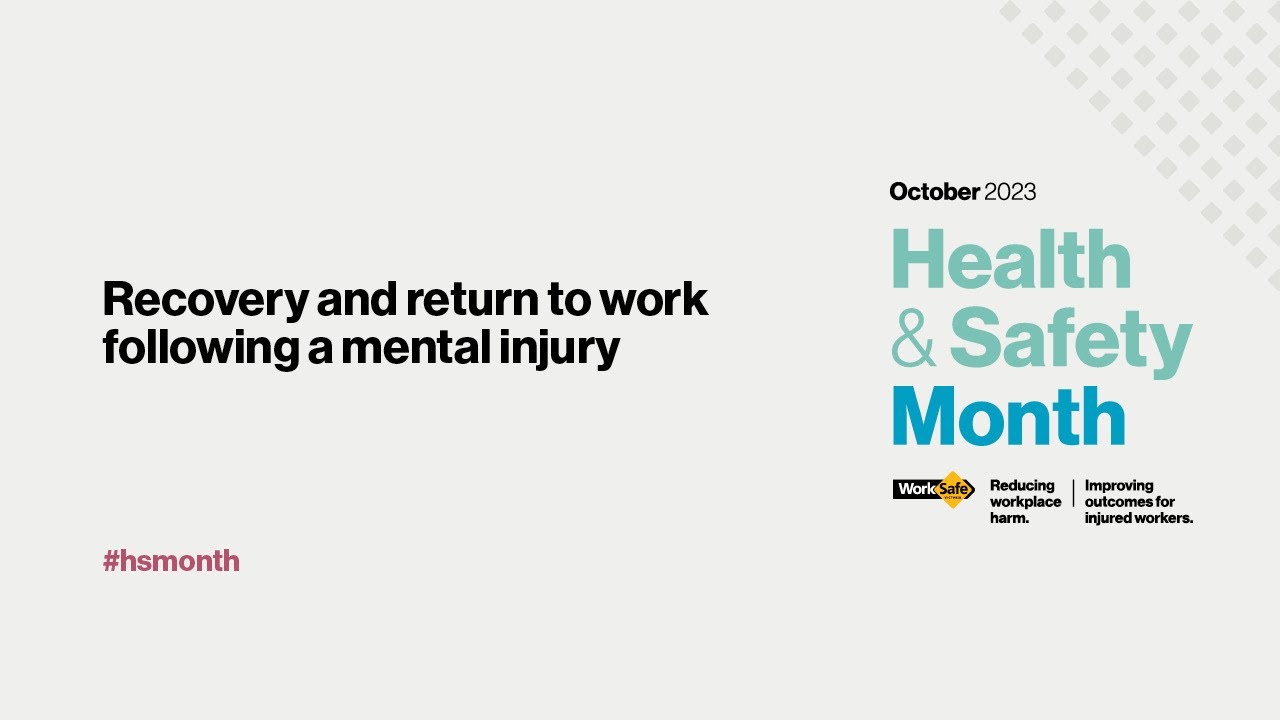 Recovery and return to work following a mental injury