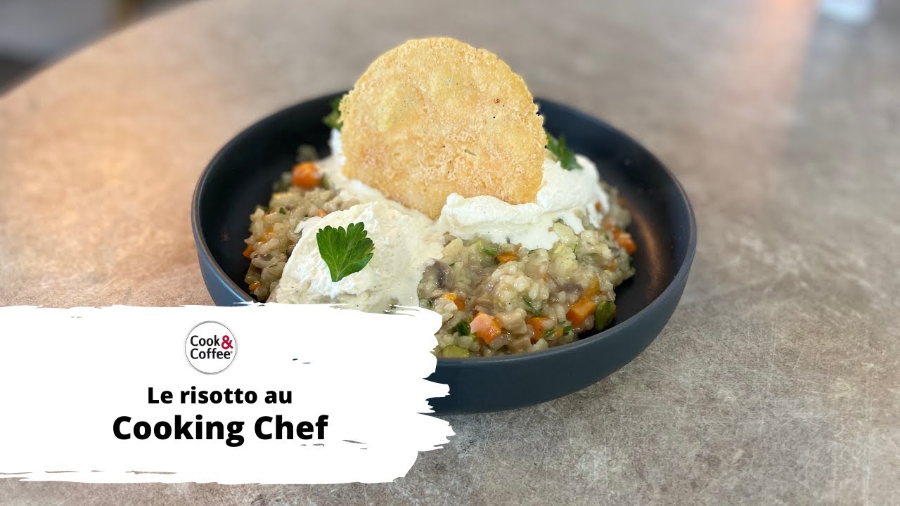 Recette du jour au cooking chef: Risotto aux légumes, chantilly et tuile de parmesan