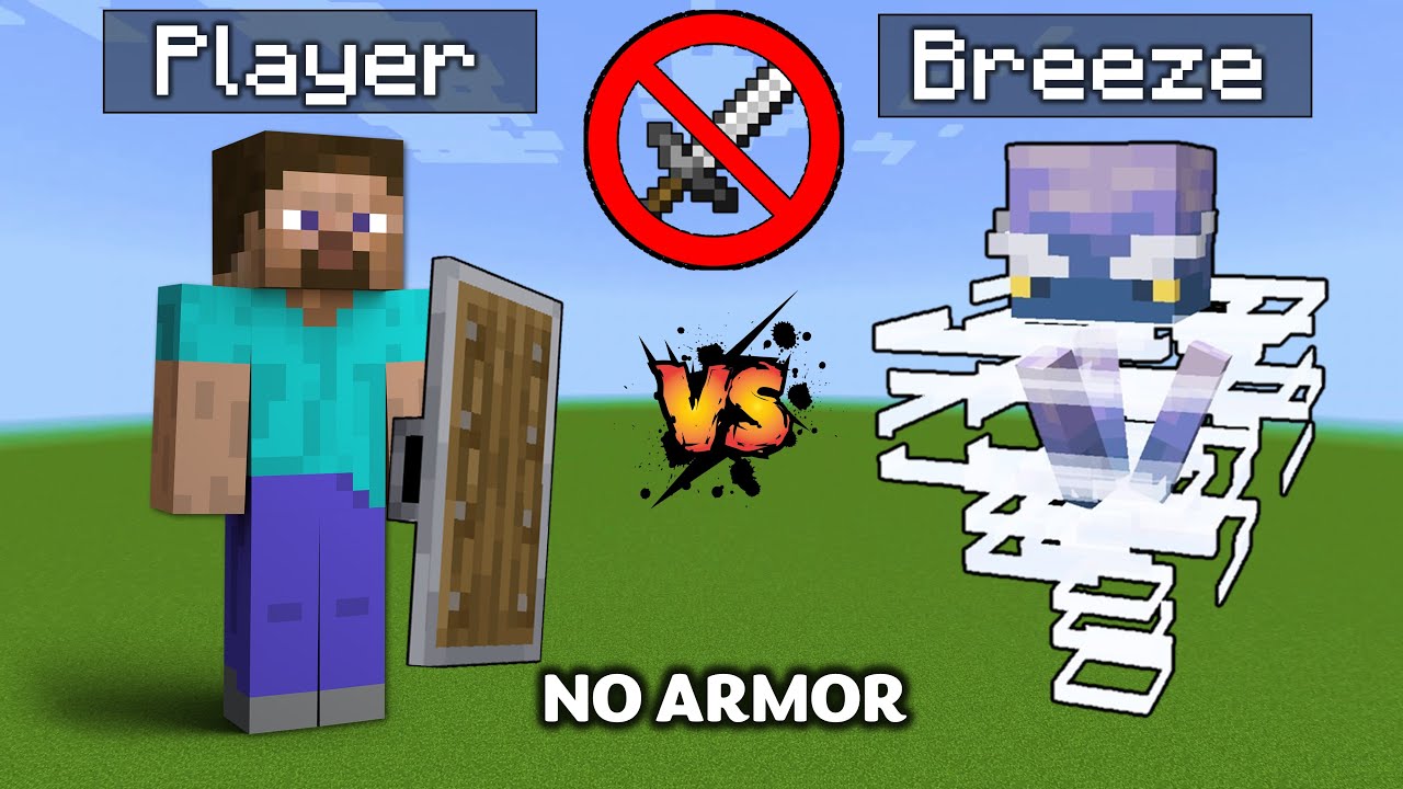 Player vs Breeze - Snapshot 23w45a - Fighting breeze for the first time - Hard difficulty - No Armor