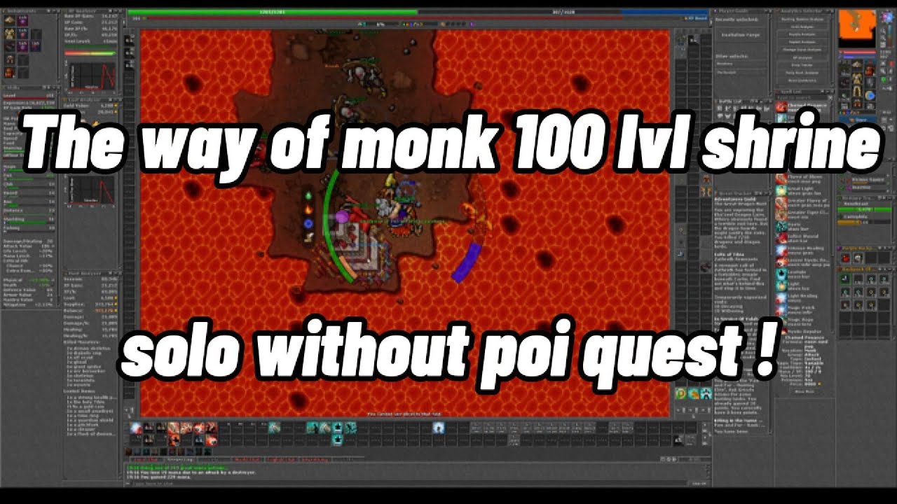 Tibia - The way of the monk quest - 100 lvl shrine solo poi