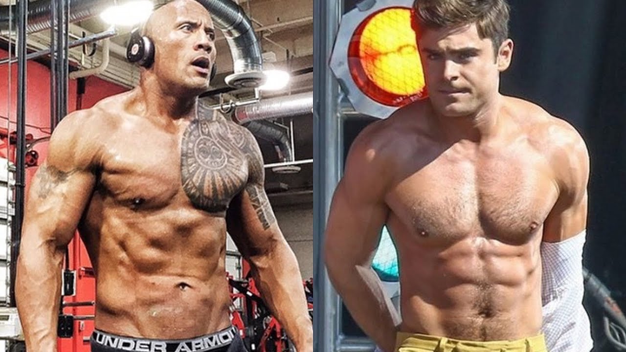 The Rock vs Zac Efron Body Transformation