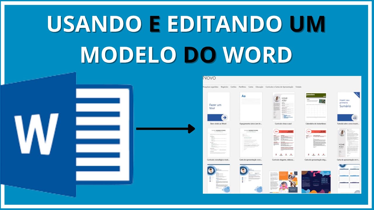 Usando e Editando um modelo do Microsoft Word