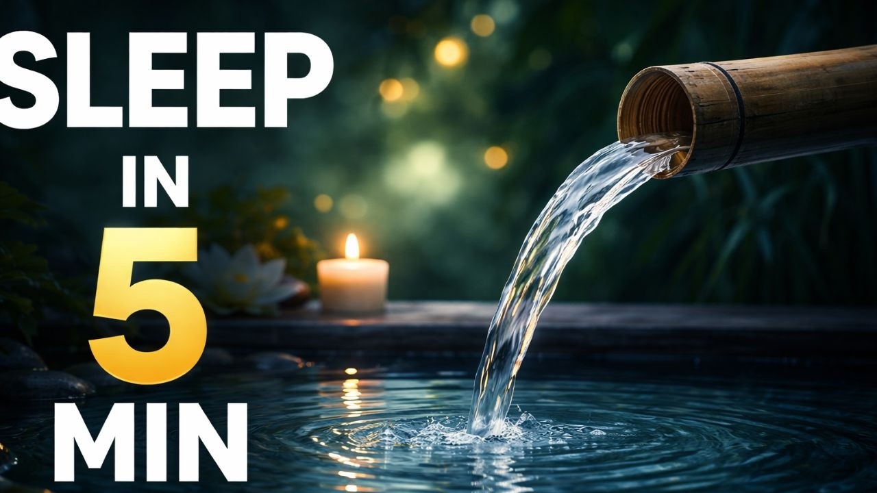 1 Hour Bamboo Water Sounds 🌙 Fall Asleep in 5 Minutes