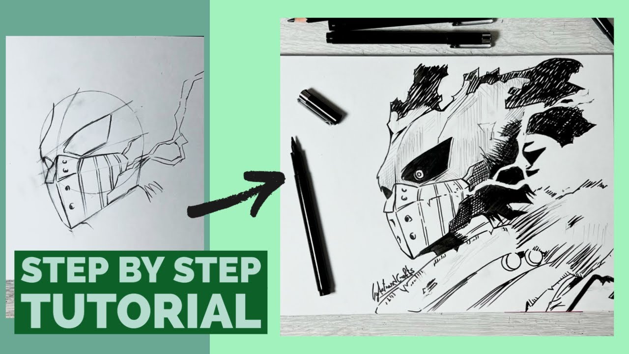 How to draw Vigilante Deku step by step | Easy drawing ideas for beginners | Beginners drawing