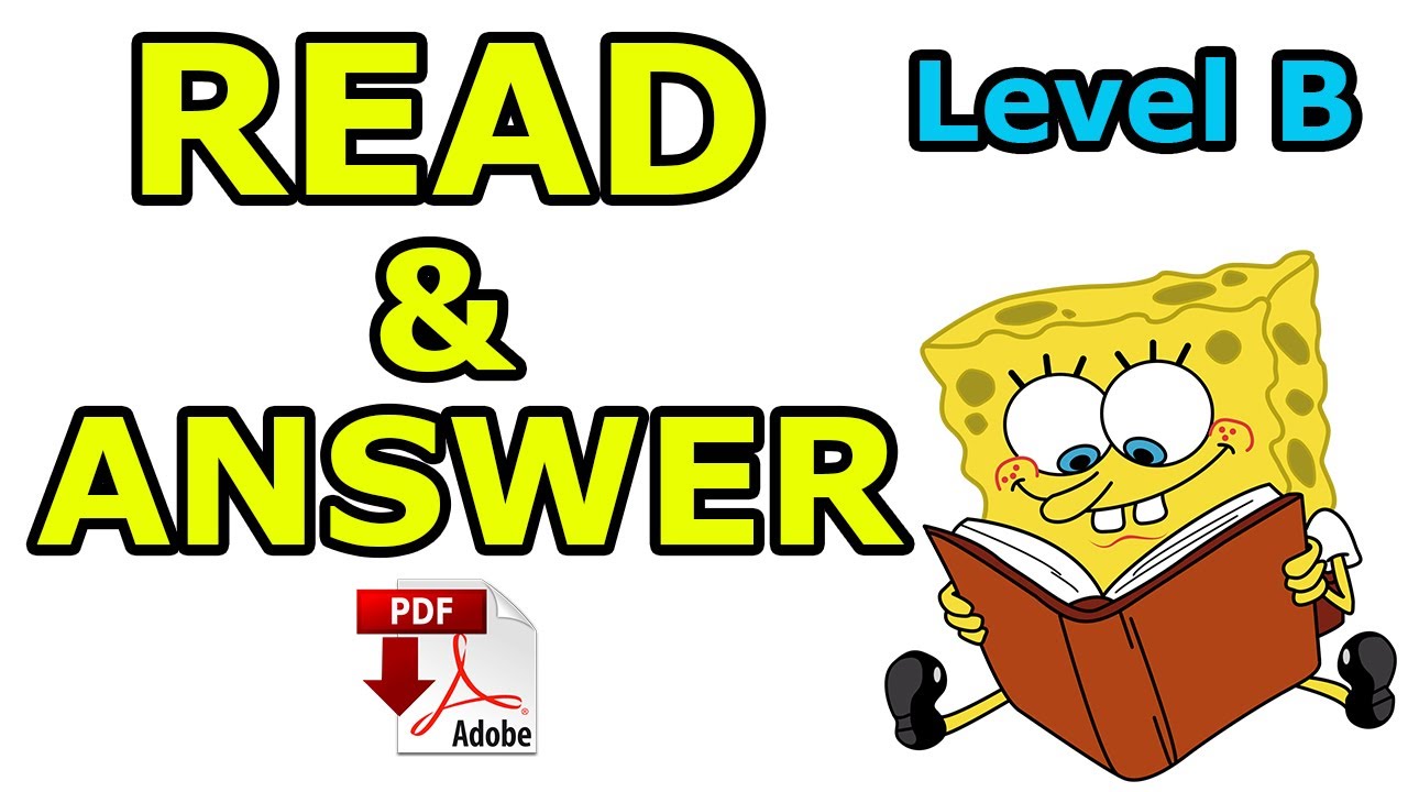 Reading Comprehension Practice with answers - Level B + PDF- Easy English Lesson