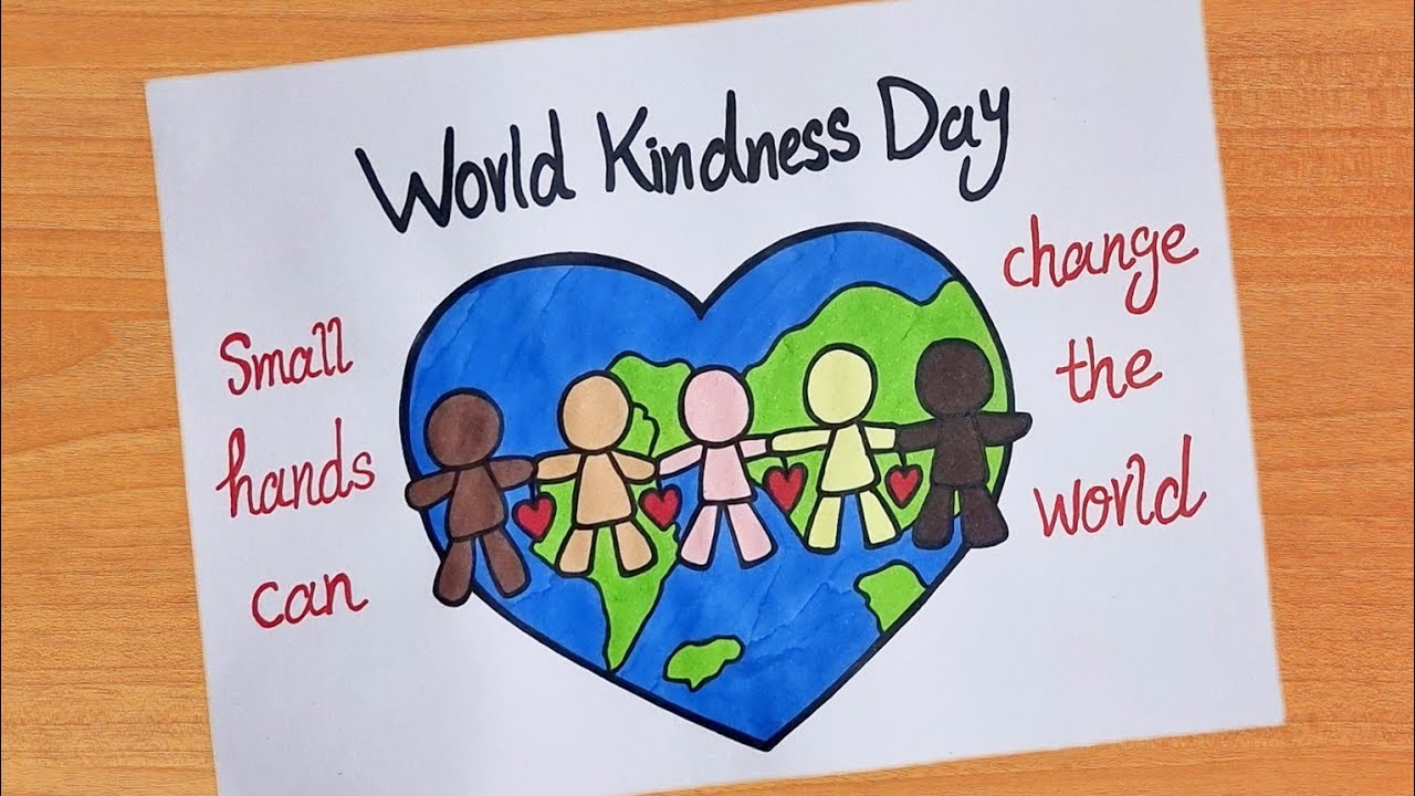World Kindness Day Easy Drawing //World Kindness Day Poster //Happy Kindness Day Chart Drawing