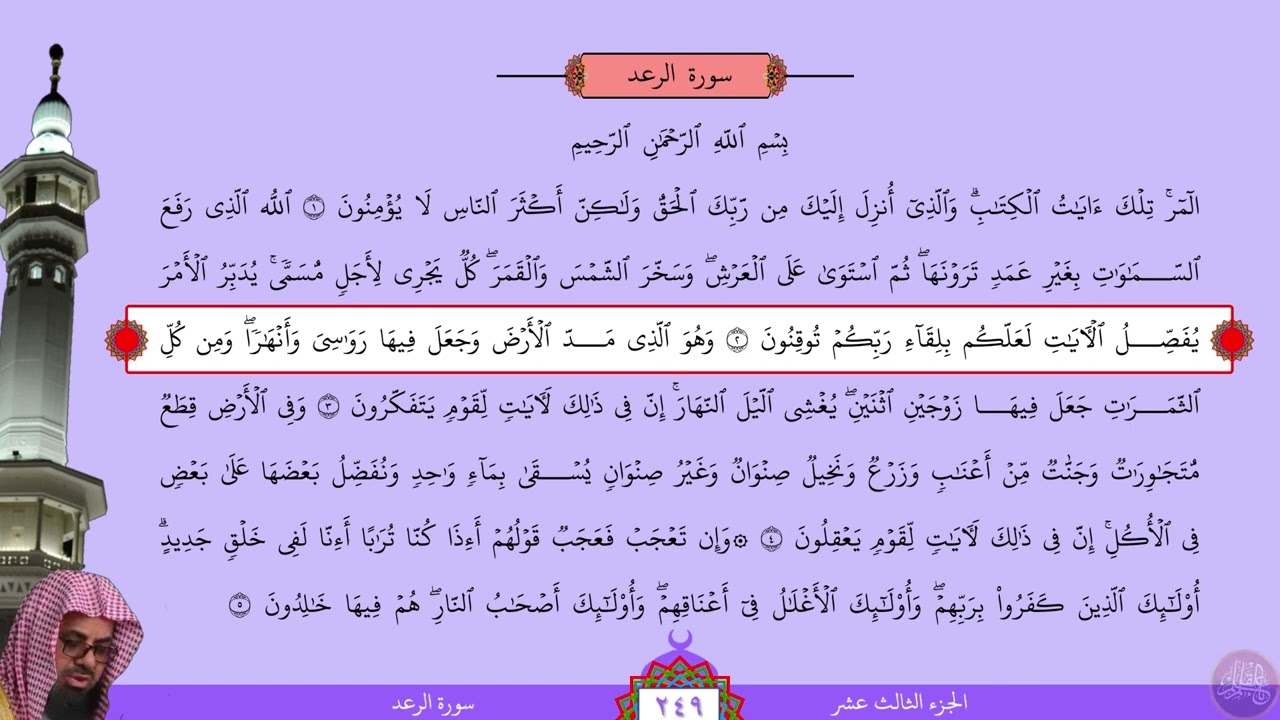 مصحف الحدر المسرع لمراجعة الحفاظ بصوت الشيخ سعود الشريم - الجزء الثالث عشر
