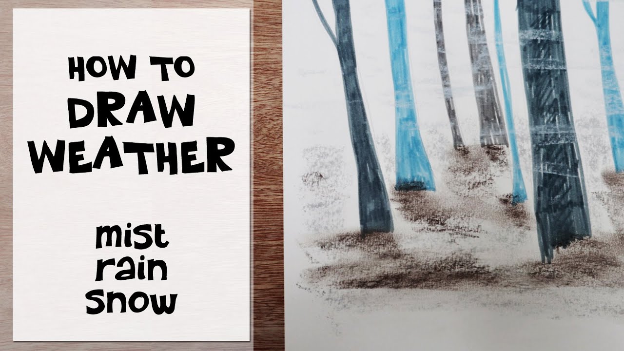 WEATHER ART TUTORIALS | how to draw rain, wind, mist.
