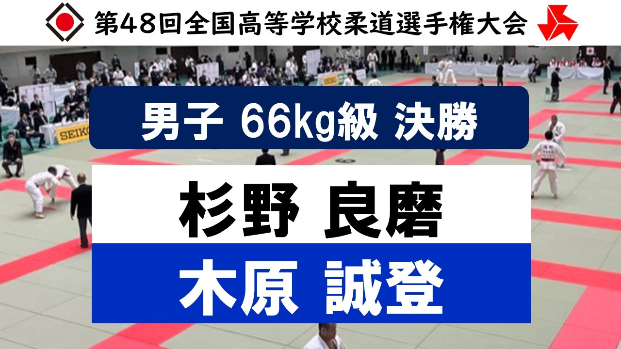 男子66㎏級 決勝戦 | 第47回全国高等学校柔道選手権大会
