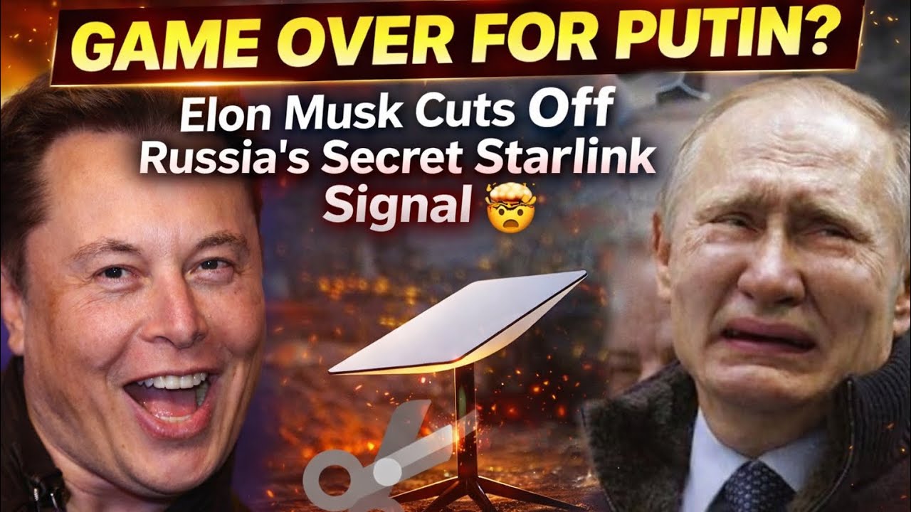 “Signal Cut Off! Elon Musk Blocks Russia’s Starlink in the Middle of the Ukraine War 🚨🛰️”