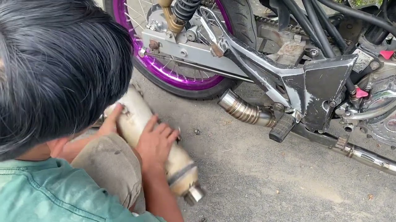 Knalpot kompetisi pake slincer klx bf