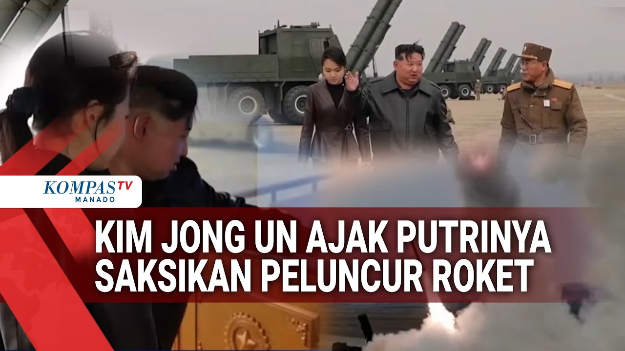 Ким Чен Ын взял свою дочь посмотреть запуск ракеты.