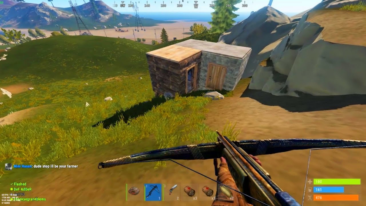 When a kid trolls you from inside his base in rust.