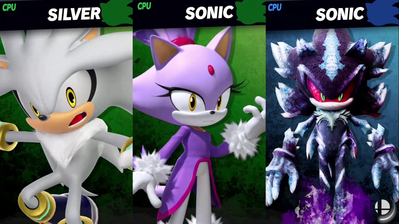 Super Smash Bros. Ultimate Mods: Silver (New Moveset) + Blaze vs Mephiles