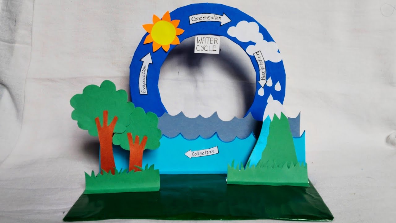 Water Cycle model for Science Project /Art and Science exhibition / Water Cycle 3D model