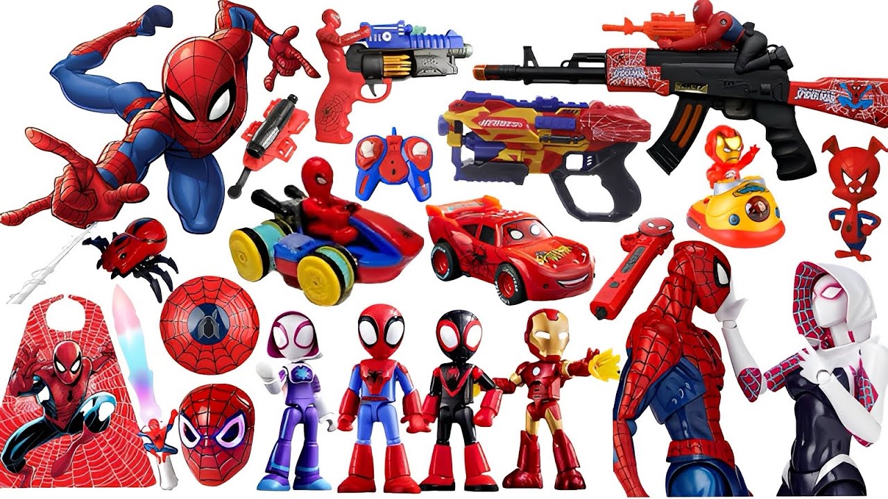 Marvel Spider-Man series unbox,popular Spider-Man action dolls,Spider-Man popular electric toy gun