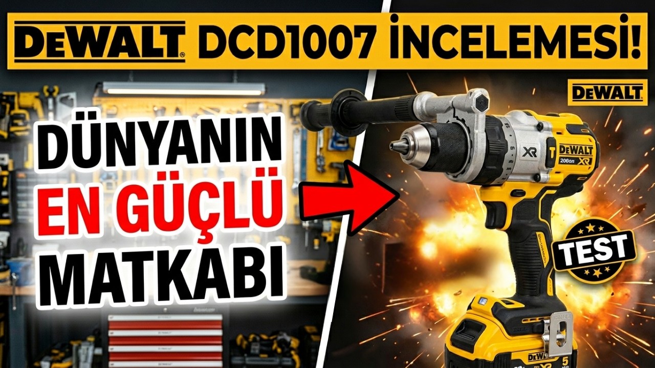 🛠️ DeWalt DCD 1007 İnceleme: DCD 996 ile Kapıştırdık! Yeni Tork Kralı Kim? (2026)