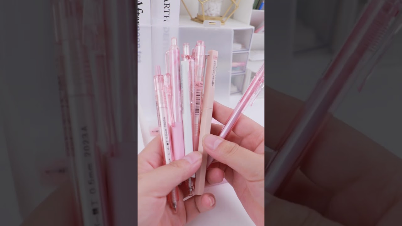 12PCS Pastel Gel Ink Pen Set - Pink #stationery#fourcandies #pen #backtoschool