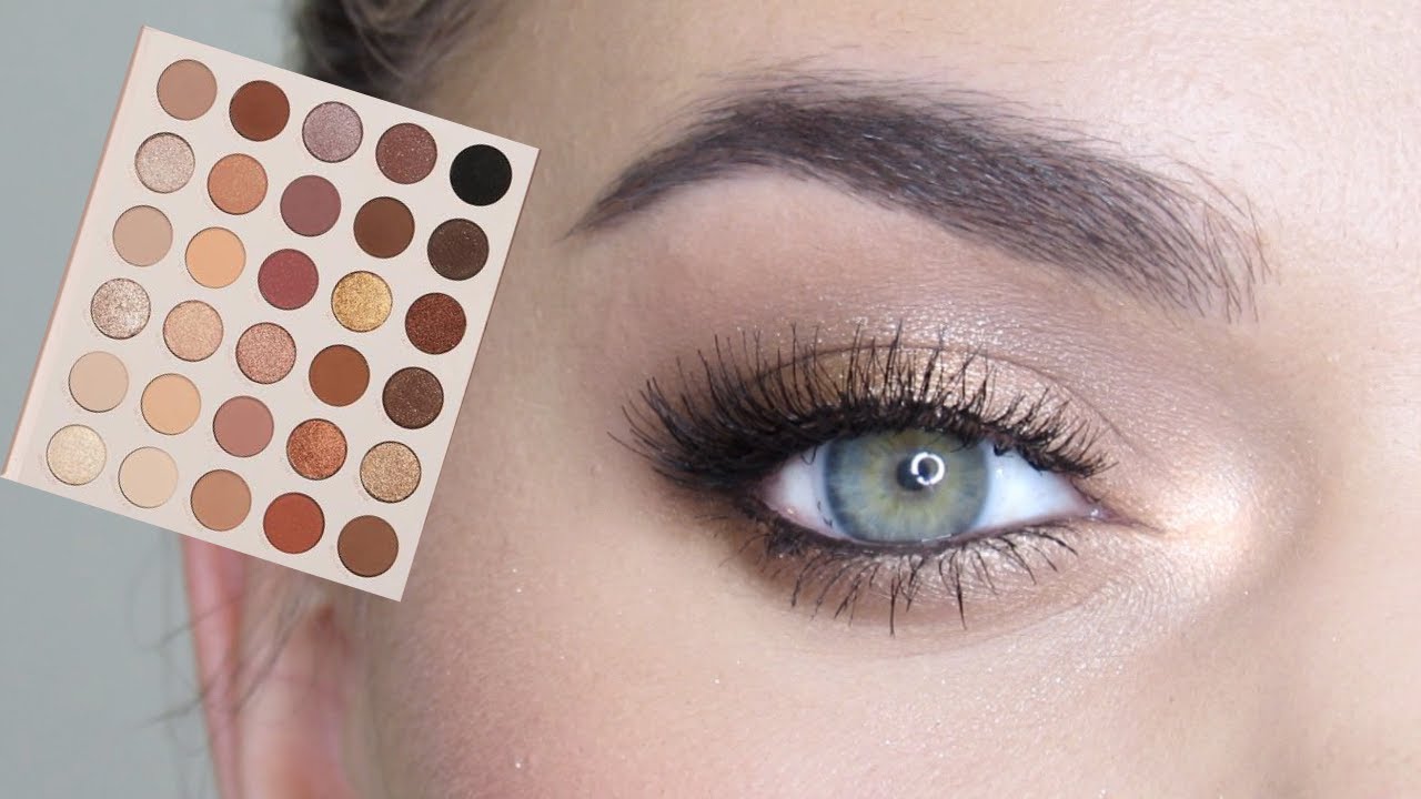 SIMPLE glitter/shimmer eye look! Bare Necessities Palette by Colour Pop!
